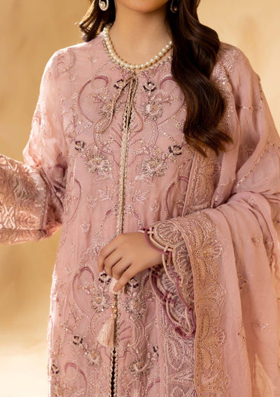 Adan's Libas Pakistani Embroidered Chiffon Dress - db26055