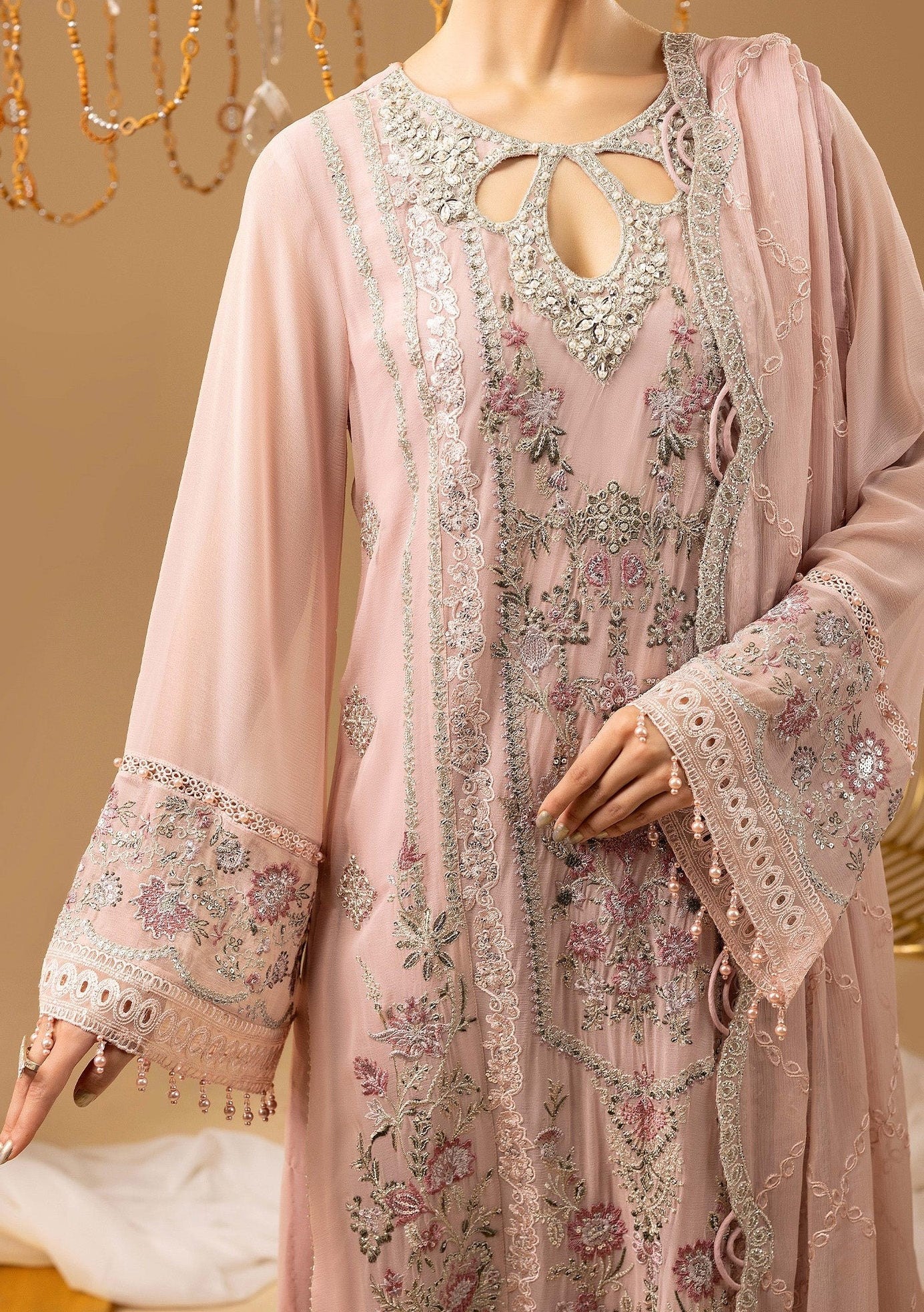 Adan's Libas Pakistani Luxury Chiffon Dress - db30053