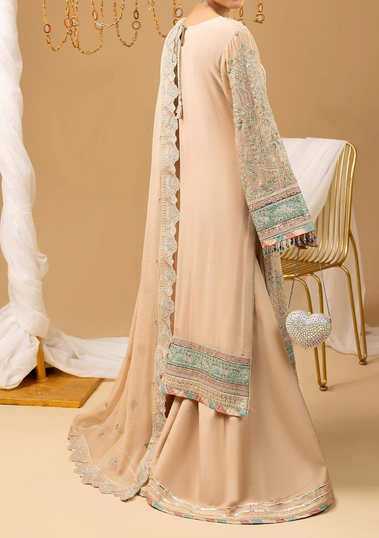 Adan's Libas Pakistani Luxury Chiffon Dress - db30049