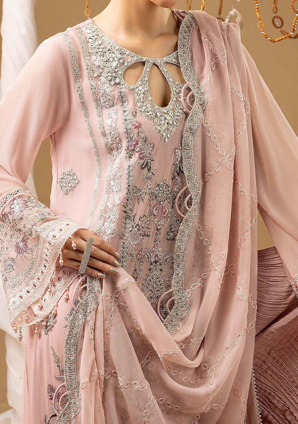 Adan's Libas Pakistani Luxury Chiffon Dress - db30053