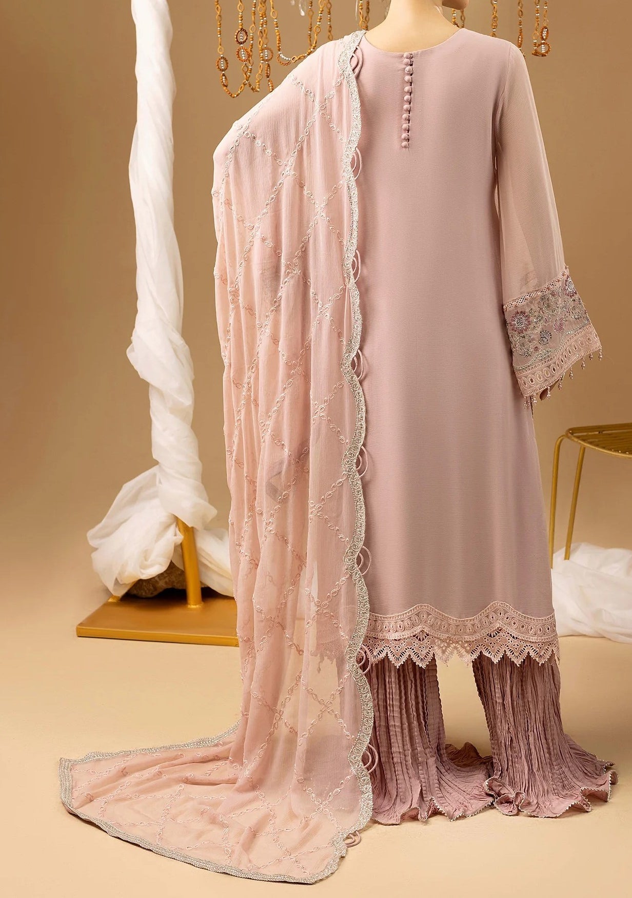 Adan's Libas Pakistani Luxury Chiffon Dress - db30053