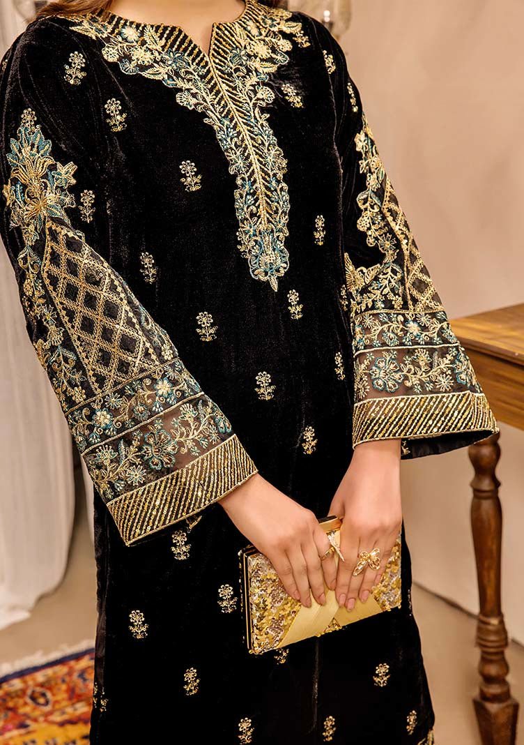 Adan's Libas Pakistani Velvet Luxury Dress - db27620