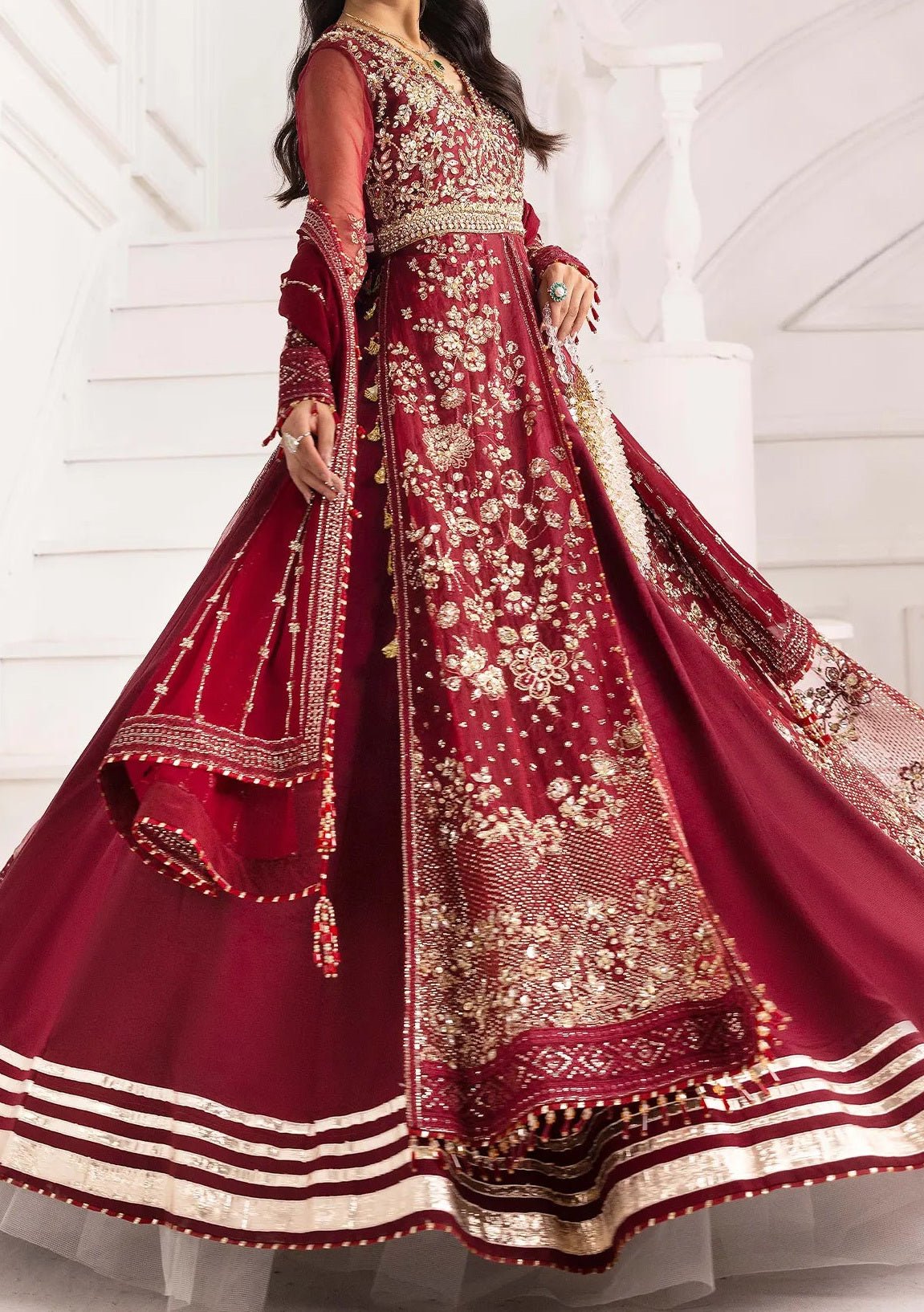 Adan's Libas Perfume Pakistani Luxury Organza Dress - db30299