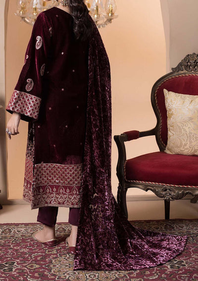 Adan's Libas Plachi Pakistani Velvet Dress - db27165