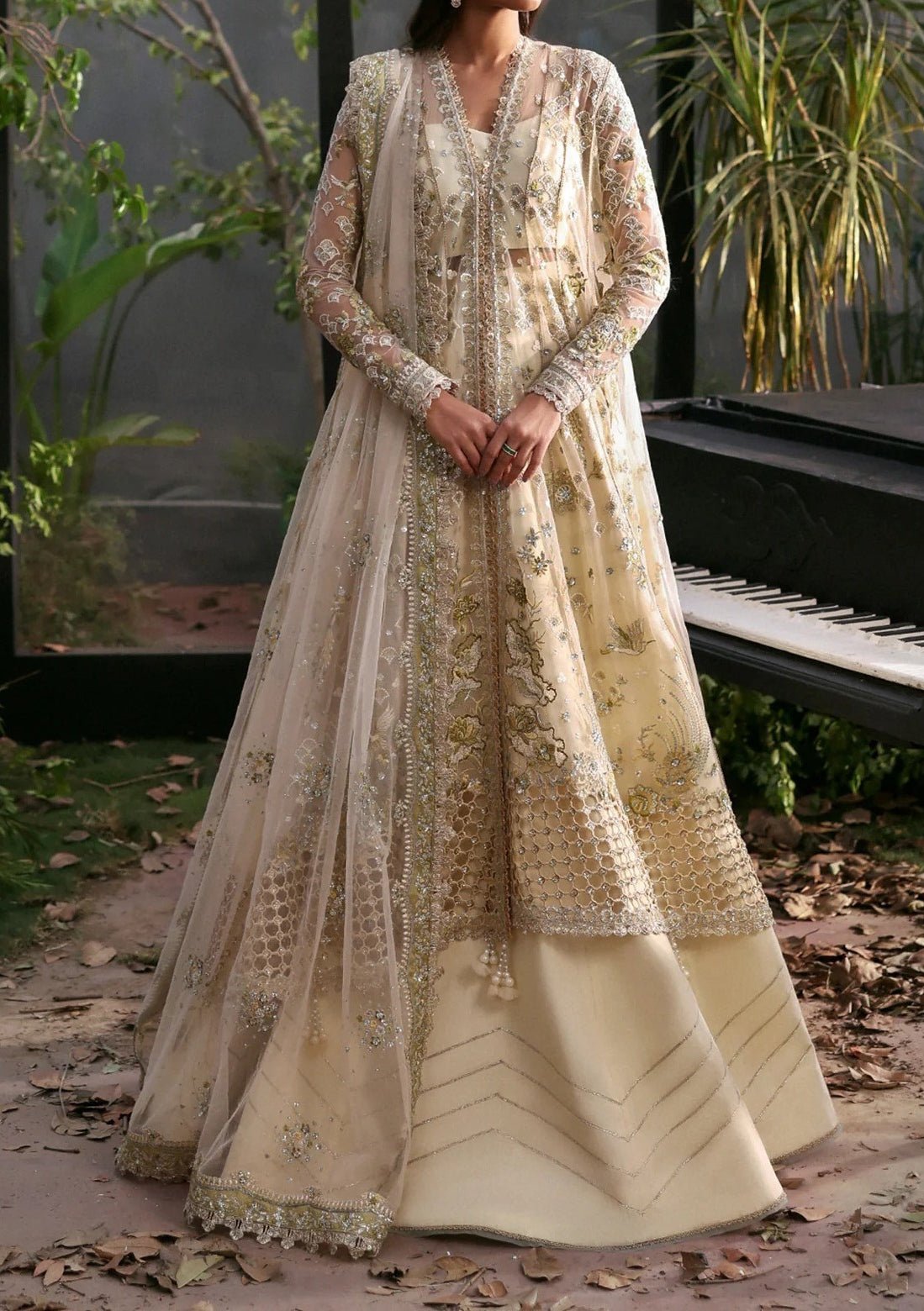 Afrozeh La Fuchsia Pakistani Luxury Dress - db29929