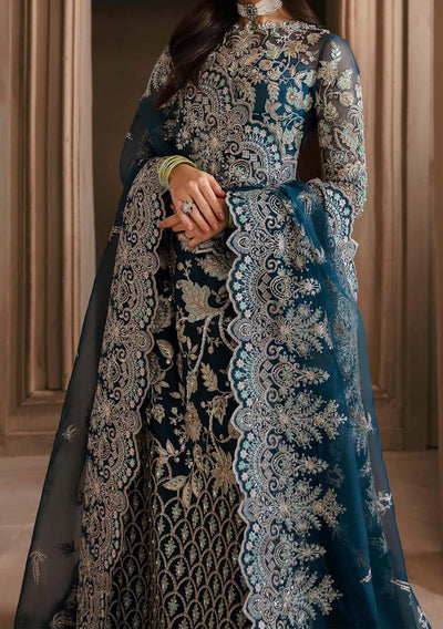 Akbar Aslam Calista Pakistani Luxury Organza Dress - db27359