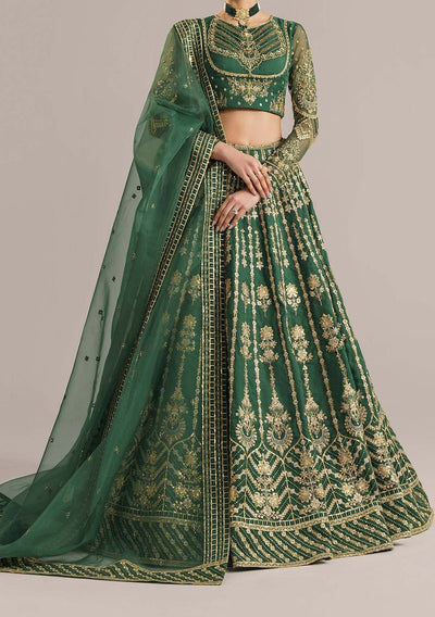 Akbar Aslam Shahul Pakistani Organza Lehenga Choli - db27213