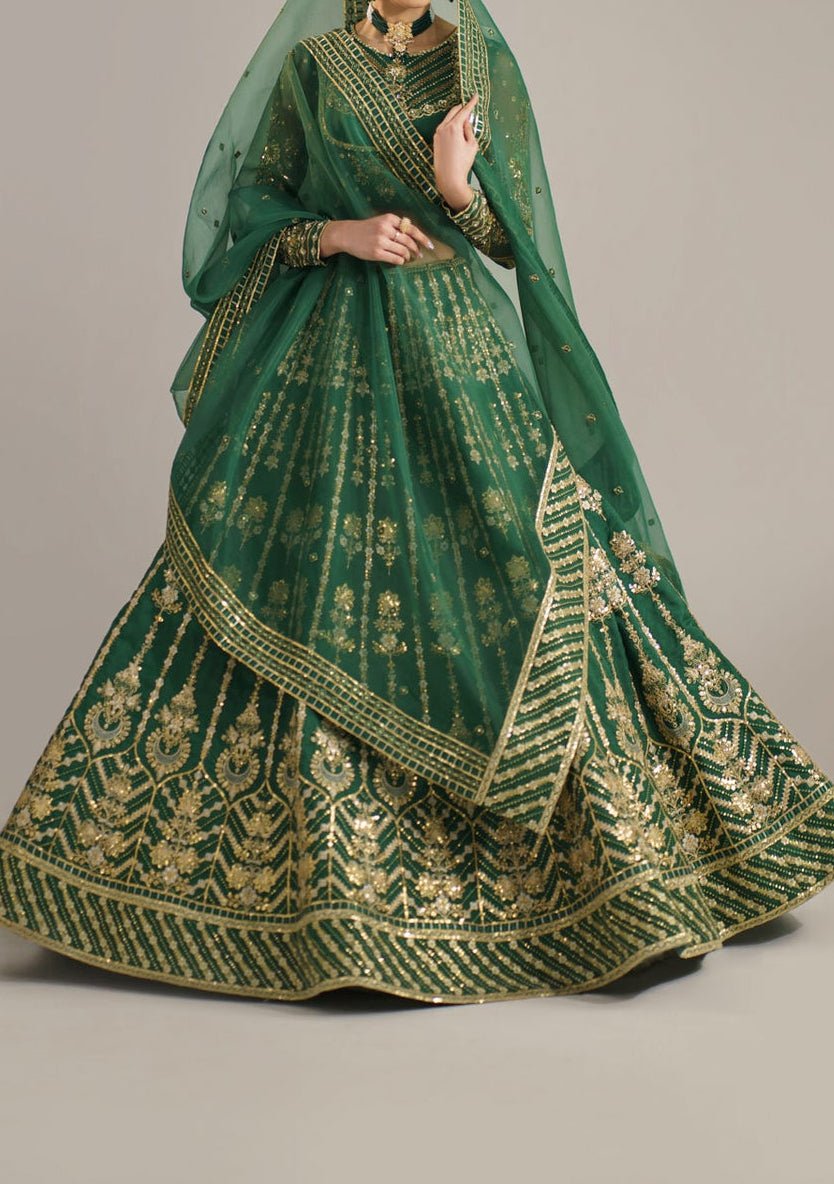 Akbar Aslam Shahul Pakistani Organza Lehenga Choli - db27213