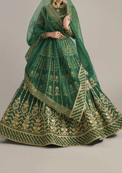 Akbar Aslam Shahul Pakistani Organza Lehenga Choli - db27213