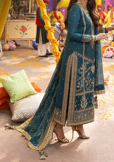 Asim Jofa Chamak Damak Pakistani Twisted Silk Dress - db27016