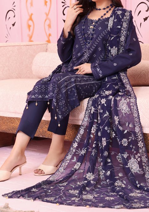 Bin Hameed Aafreen Embroidered Viscose Dress - db27388