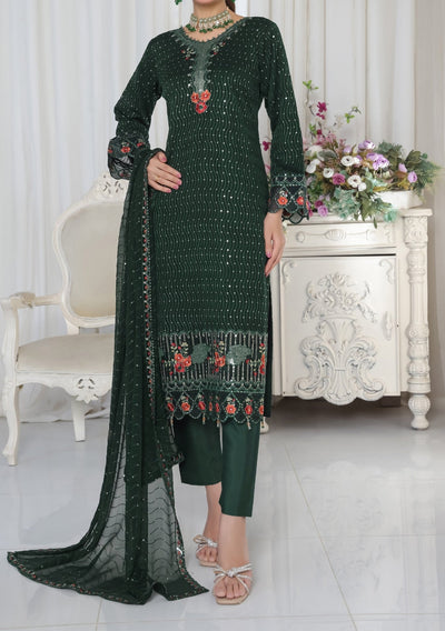 Bin Hameed Aafrin Luxury Embroidered Chiffon Dress - db30225