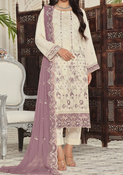 Bin Hameed Alishba Heavy Embroidered Chiffon Dress - db26208