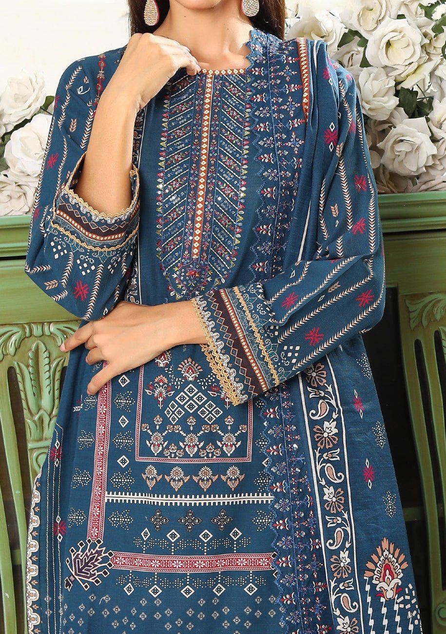Bin Hameed Emma Embroidered Khaddar Dress - db30411