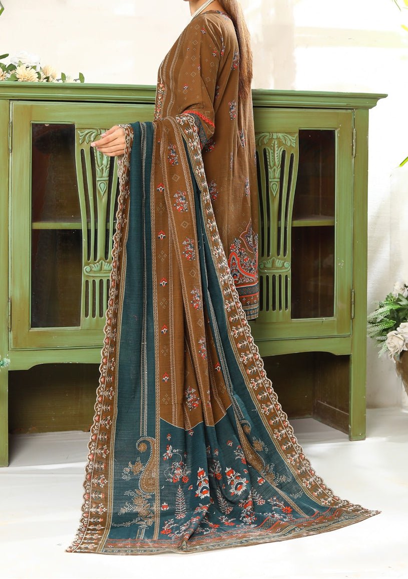 Bin Hameed Emma Embroidered Khaddar Dress - db30407