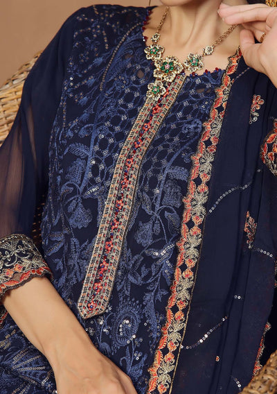 Bin Hameed Nashwa Luxury Embroidered Chiffon Dress - db27830