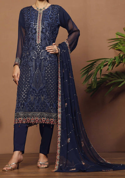 Bin Hameed Nashwa Luxury Embroidered Chiffon Dress - db27830