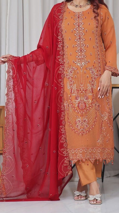 Bin Hameed Nisha Luxury Embroidered Chiffon Dress - db28012