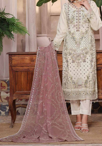 Bin Hameed Zalfaa Luxury Embroidered Chiffon Dress - db27859