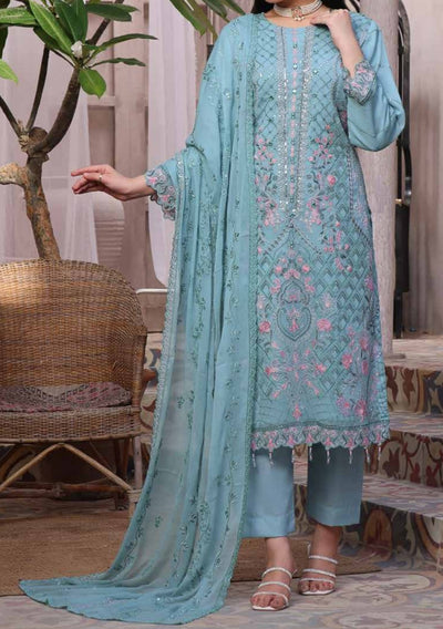 Bin Hameed Zalfaa Luxury Embroidered Chiffon Dress - db27861