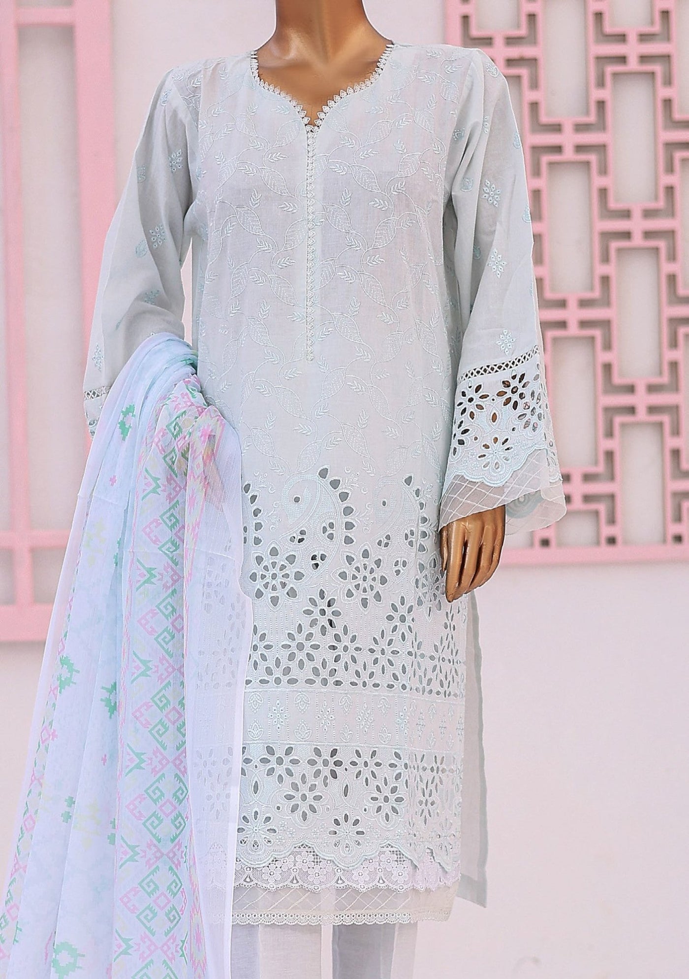 Bin Saeed Ready Made Embroidered Chikankari Dress - db26280