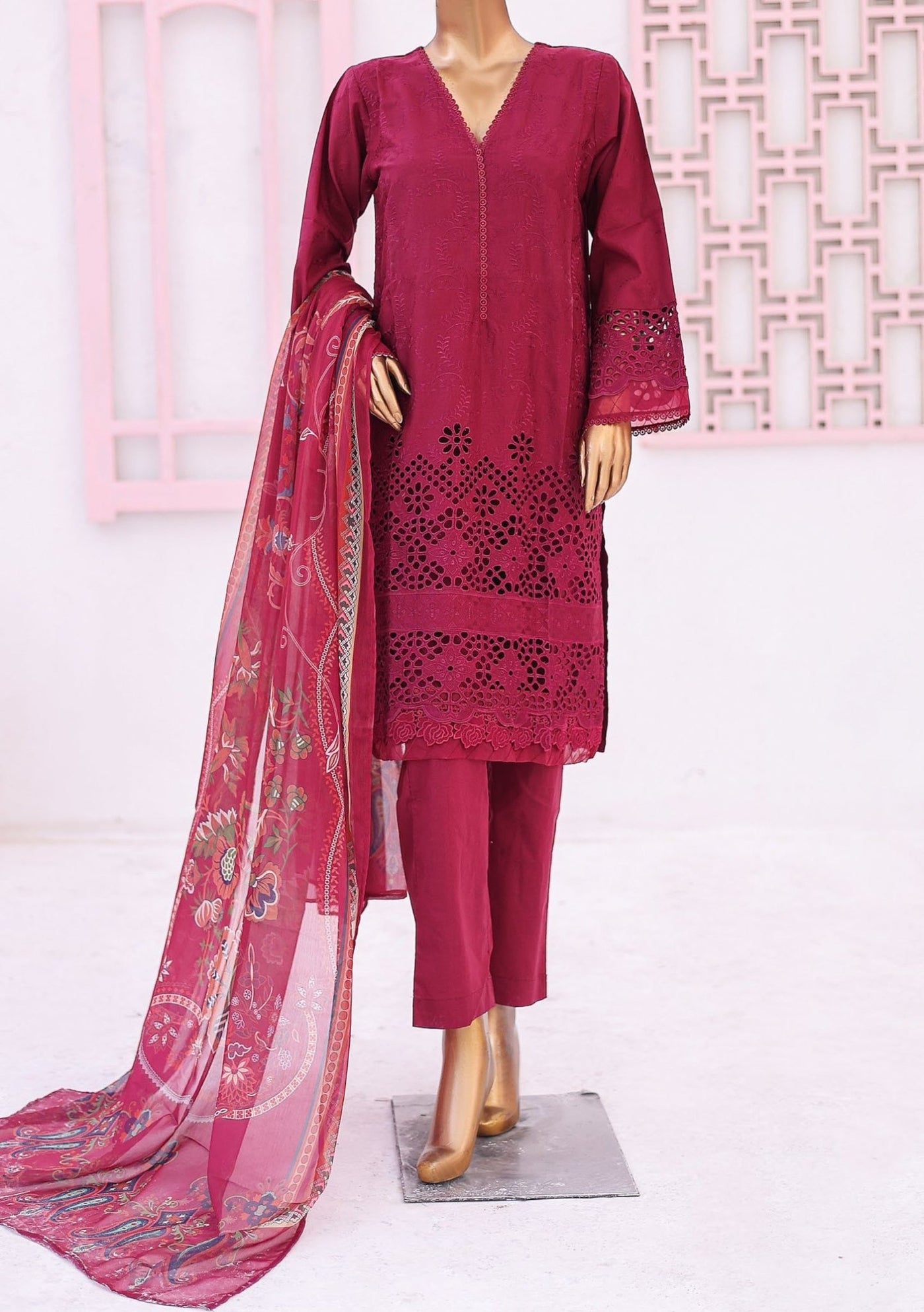 Bin Saeed Ready Made Embroidered Chikankari Dress - db26283