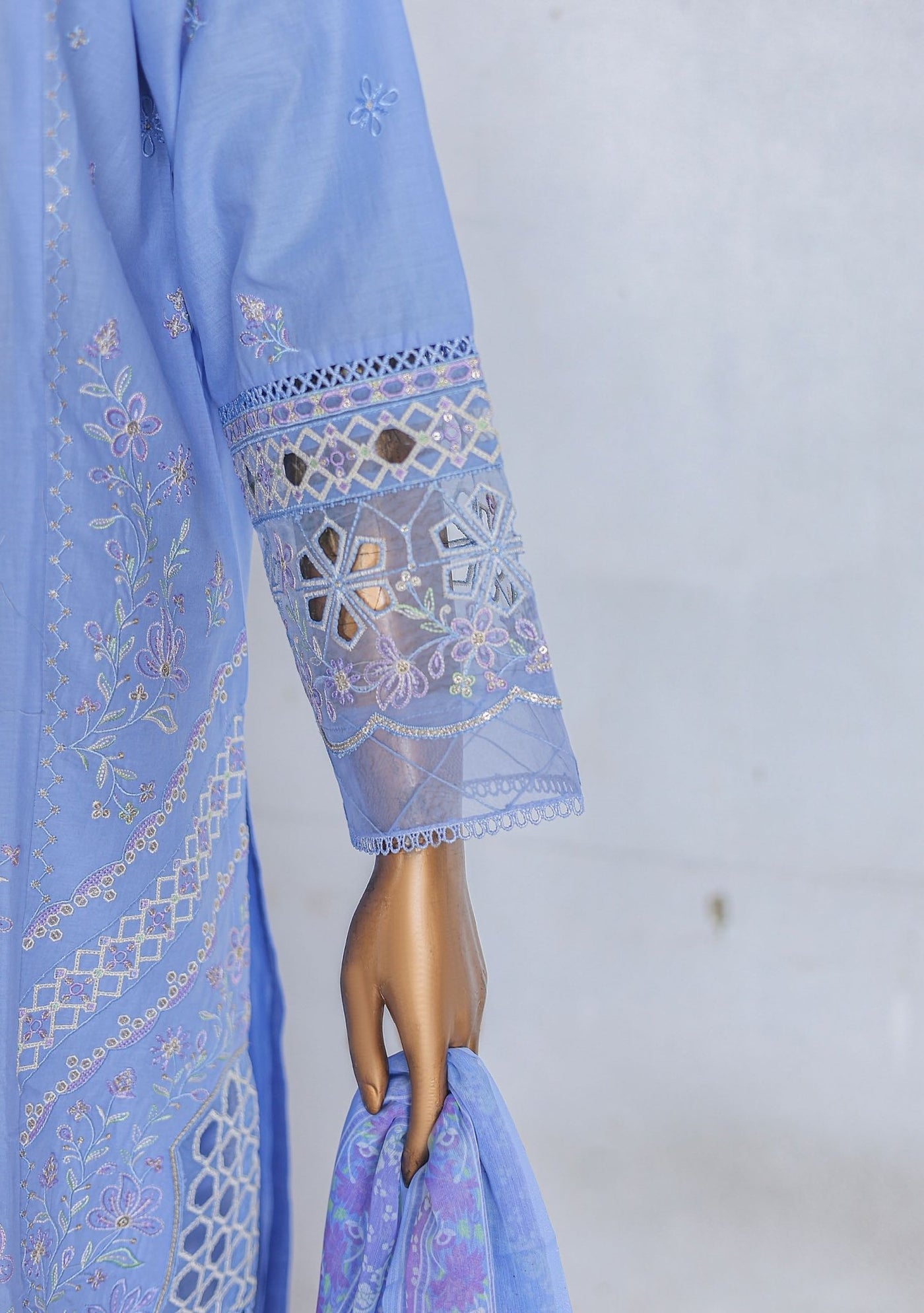 Bin Saeed Ready Made Embroidered Cotton Dress - db27379