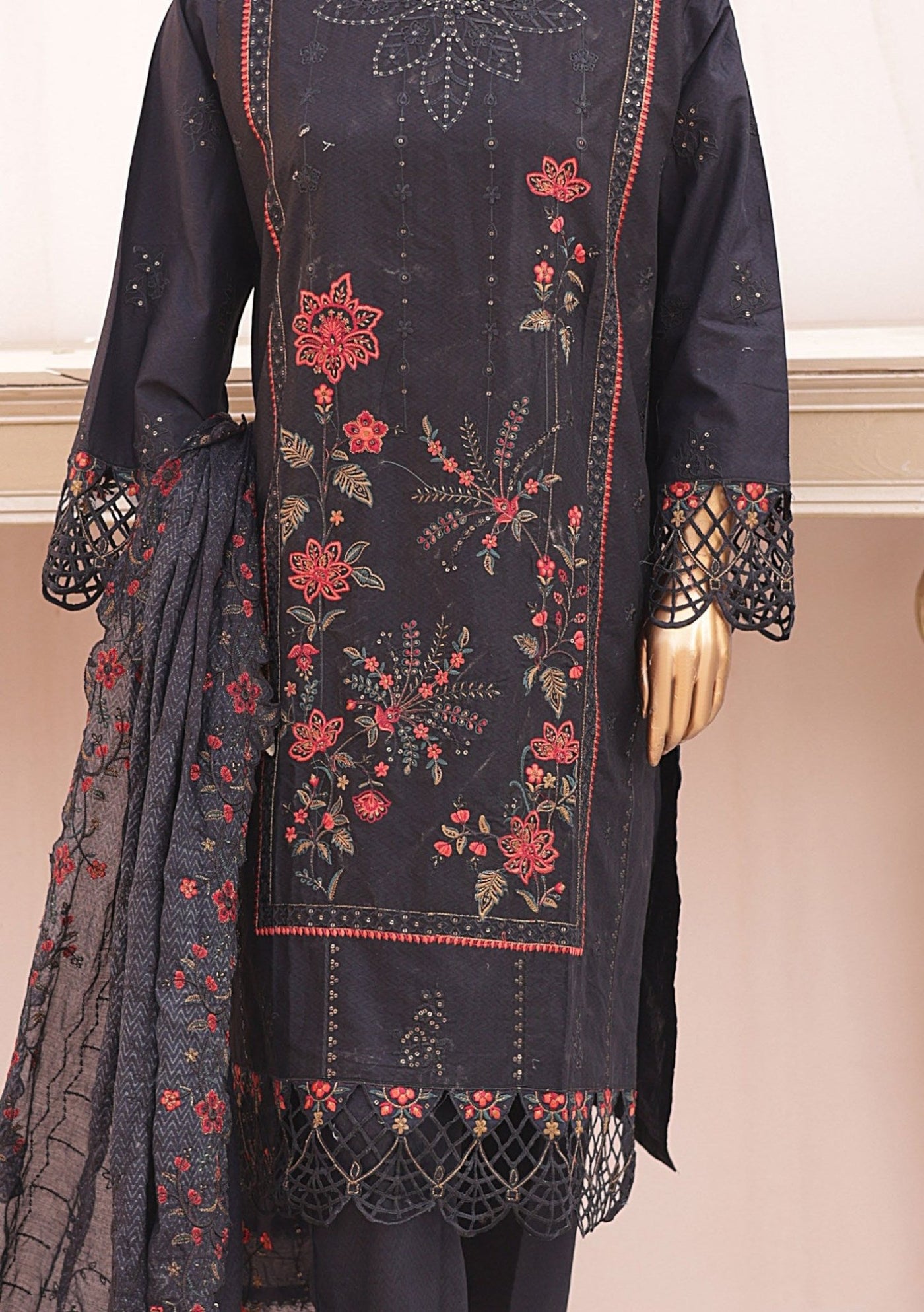 Bin Saeed Ready Made Embroidered Lawn Dress - db26216