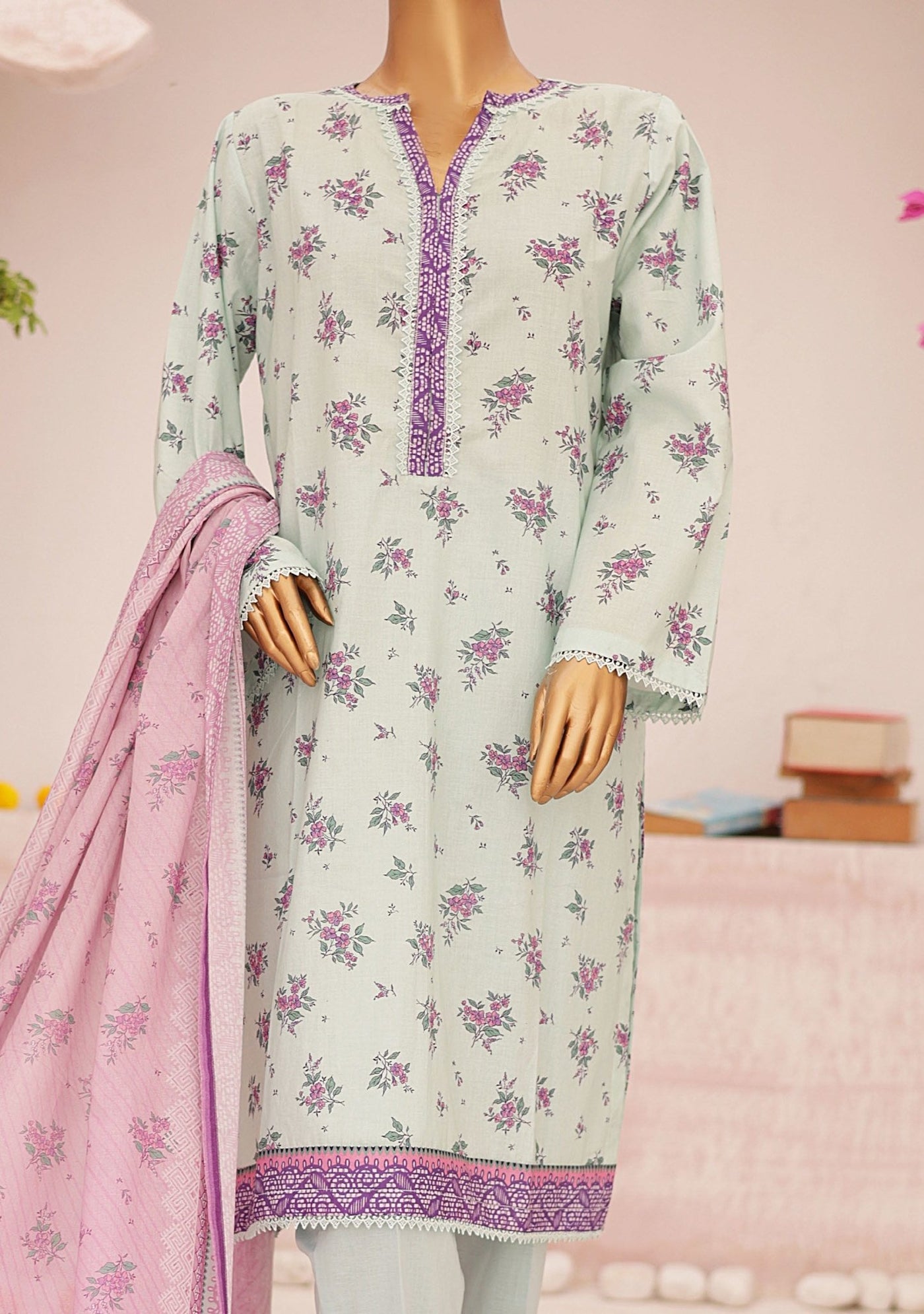 Bin Saeed Ready Made Printed Lawn Dress - db26001