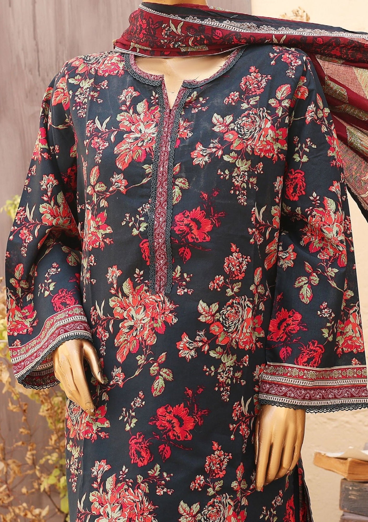 Bin Saeed Ready Made Printed Lawn Dress - db26382