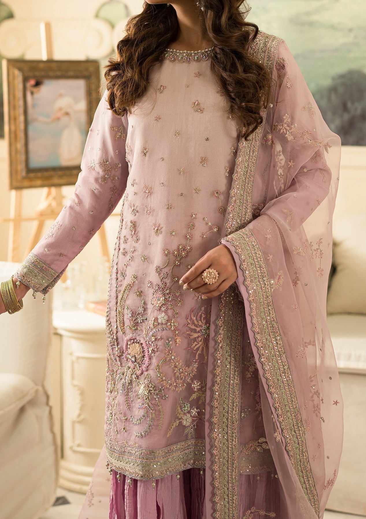 Emaan Adeel Bella Pakistani Luxury Organza Dress - db26605