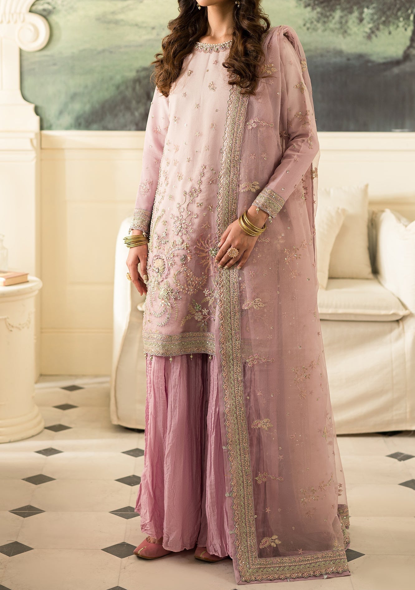 Emaan Adeel Bella Pakistani Luxury Organza Dress - db26605