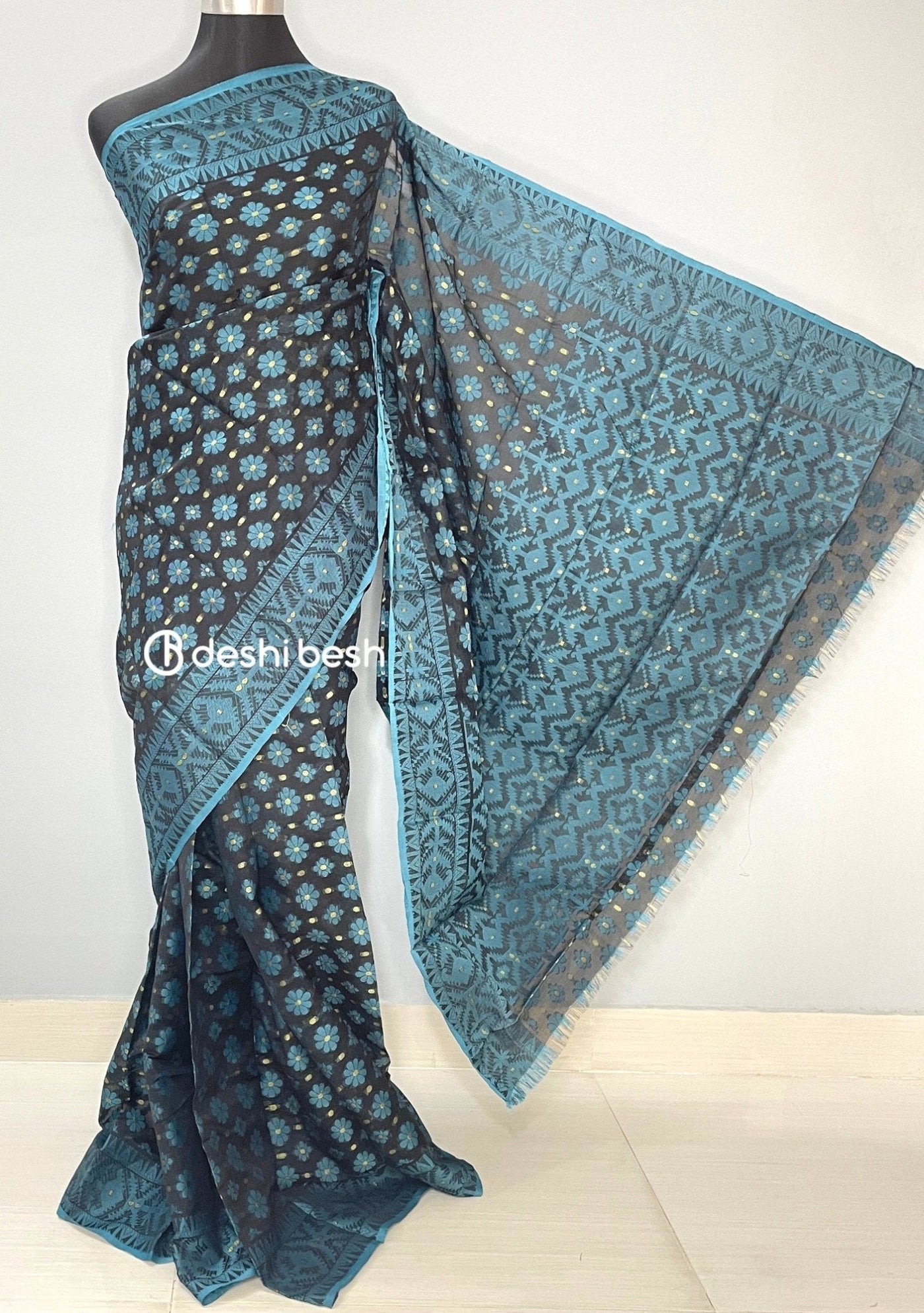 Handloom Jacquard Jamdani Silk Saree - db26034