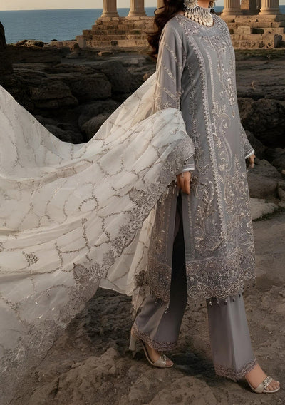 Imrozia Mehr e Mah Pakistani Luxury Chiffon Dress - db30344