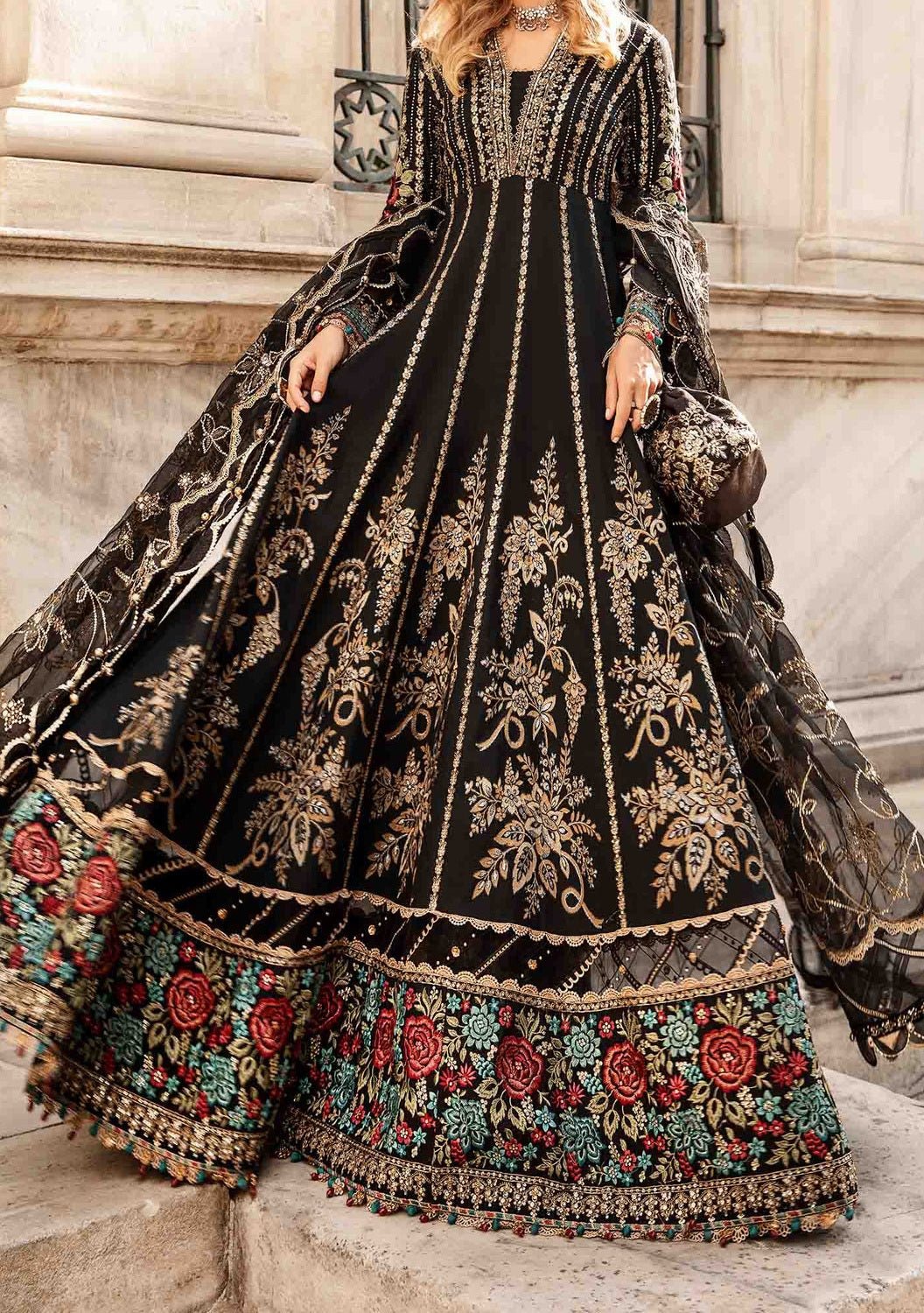 Maria.B Embroidered Pakistani Anarkali Suit - db27237