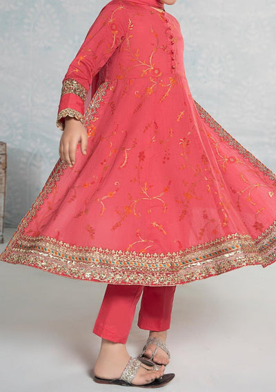 Maria.B Girl's Embroidered Jacquard Salwar Suit - db25945