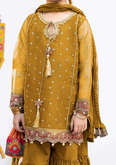 Maria.B Girl's Embroidered Organza Sharara Suit - db25849