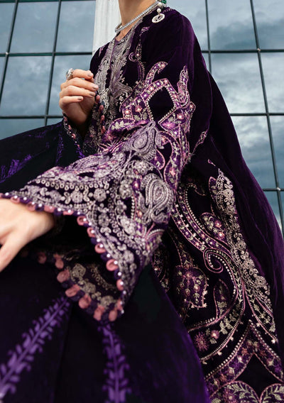 Maria.B Pakistani Luxury Embroidered Velvet Suit - db30386