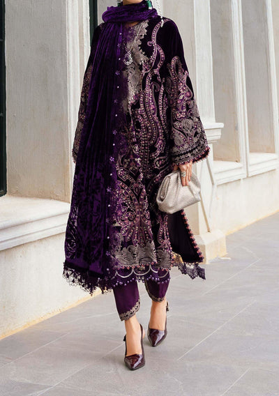 Maria.B Pakistani Luxury Embroidered Velvet Suit - db30386