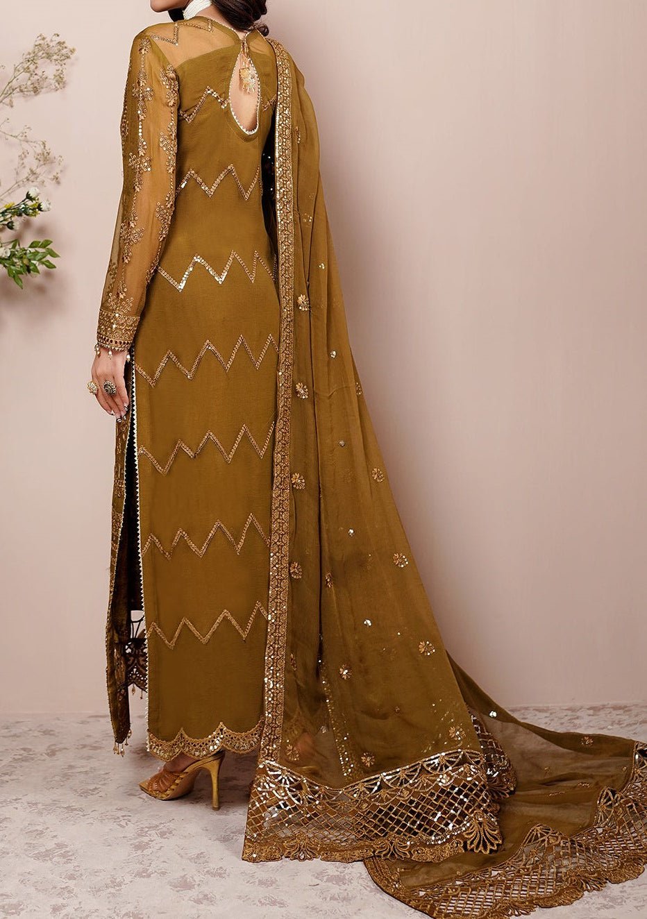 Maryam's Aarzu Pakistani Luxury Chiffon Dress - db27624