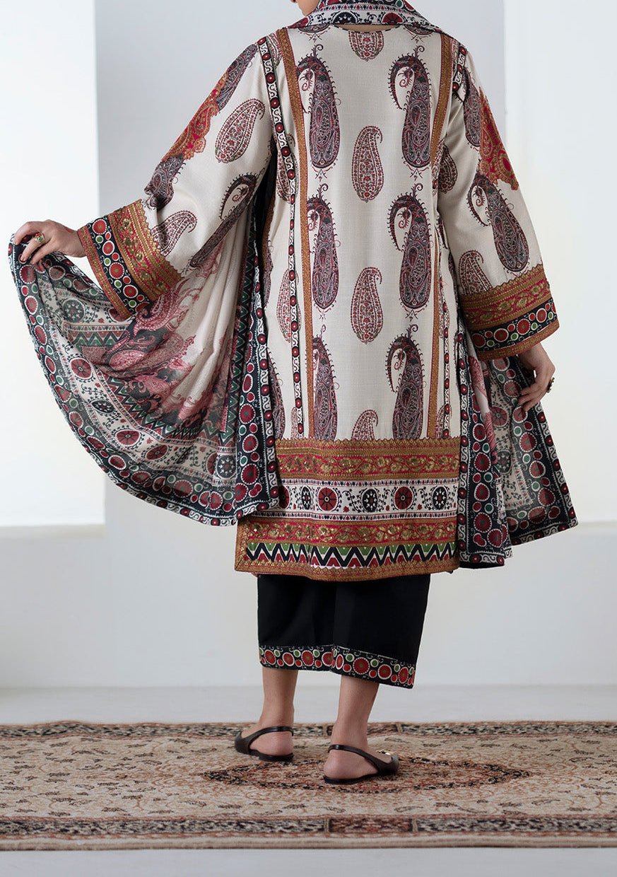 Maryum N Maria Noore Embroidered Khaddar Suit - db30164