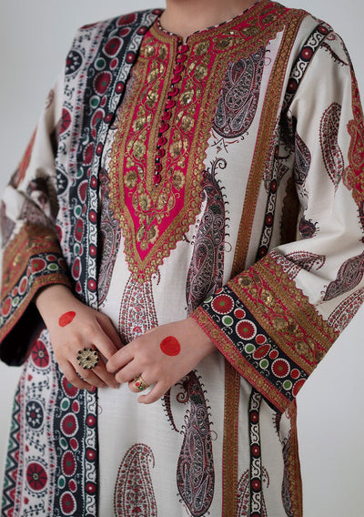 Maryum N Maria Noore Embroidered Khaddar Suit - db30164