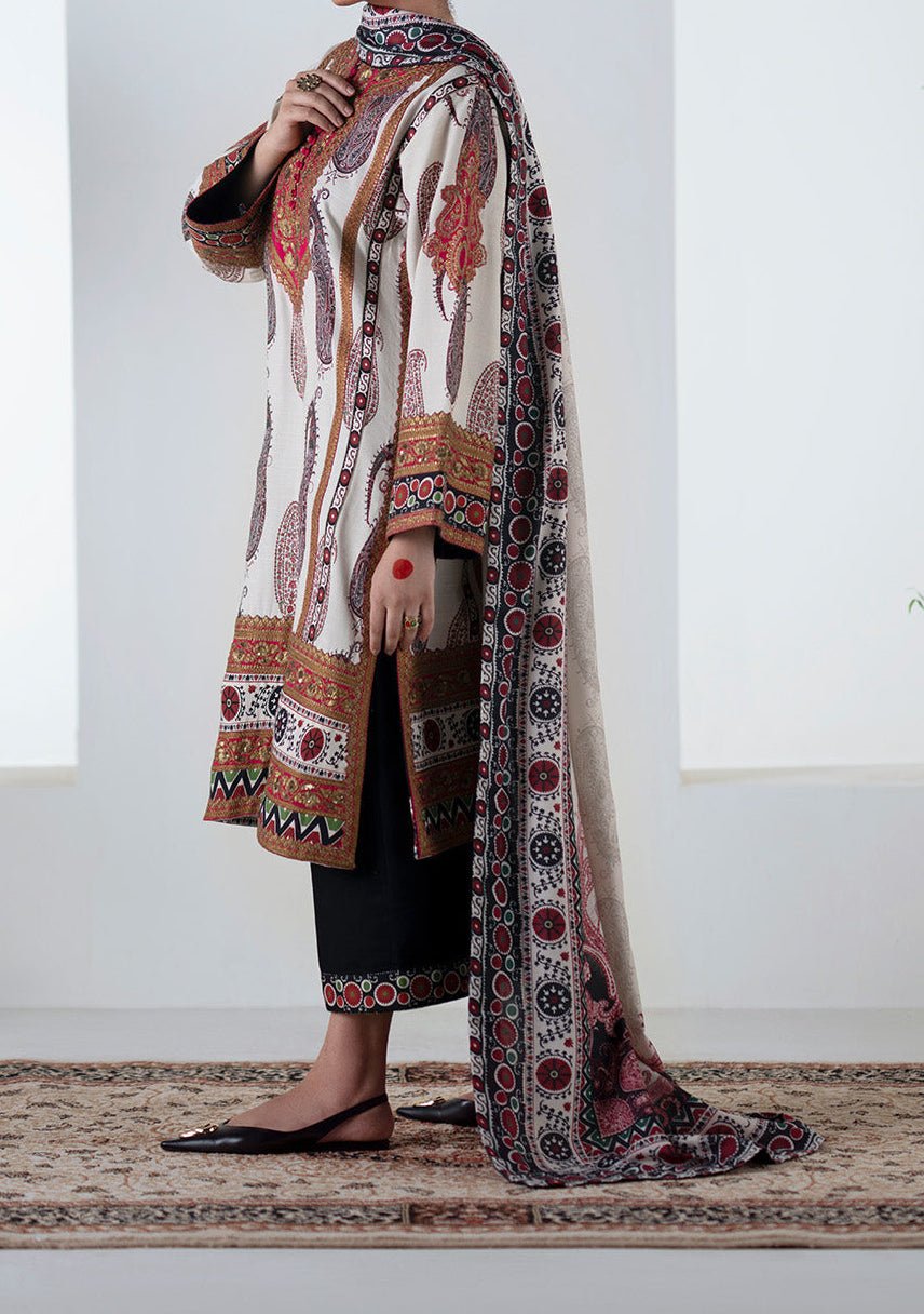 Maryum N Maria Noore Embroidered Khaddar Suit - db30164