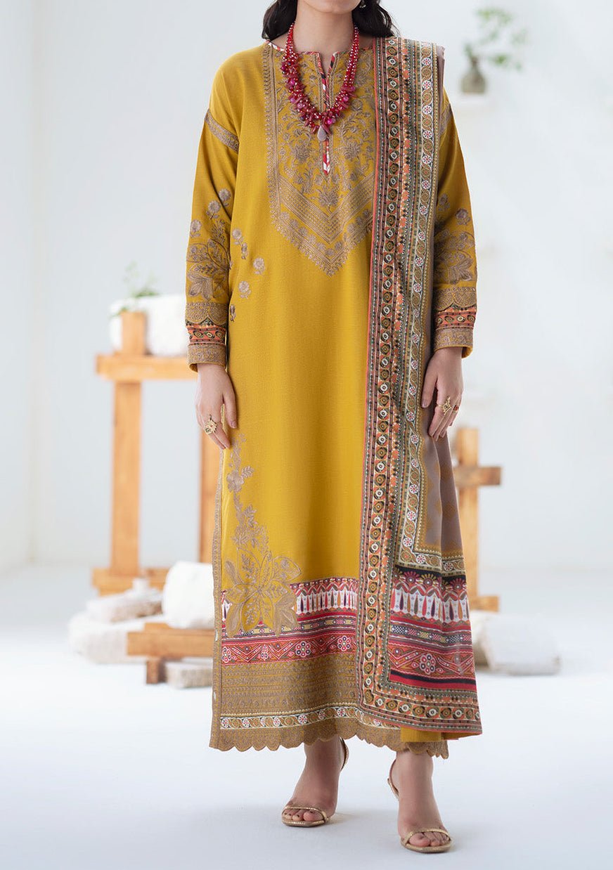 Maryum N Maria Noore Embroidered Khaddar Suit - db30163