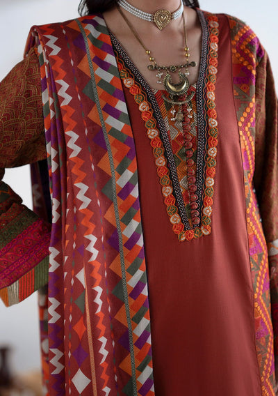 Maryum N Maria Noore Embroidered Khaddar Suit - db30167