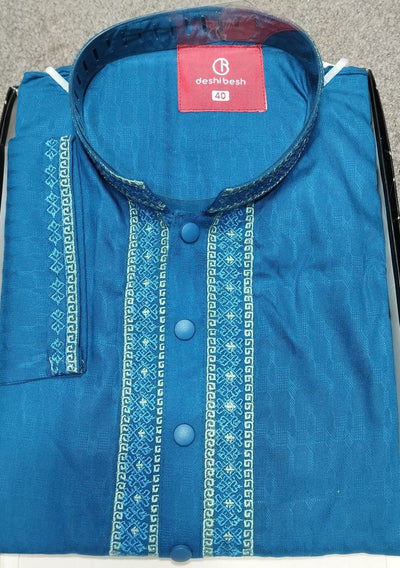 Mens Embroidered Mixed Cotton Panjabi - db29783