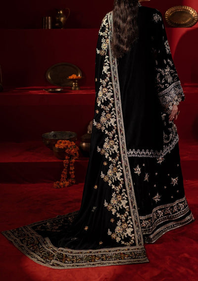 Nureh Embroidered Pakistani Luxury Velvet Dress - db27474