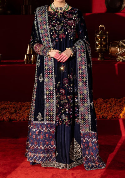 Nureh Embroidered Pakistani Luxury Velvet Dress - db27475