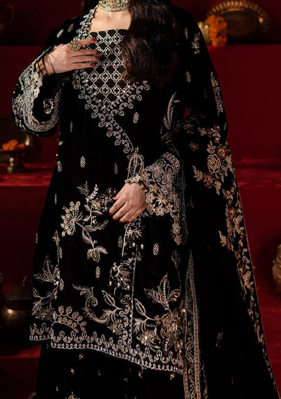 Nureh Embroidered Pakistani Luxury Velvet Dress - db27474