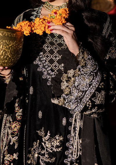 Nureh Embroidered Pakistani Luxury Velvet Dress - db27474